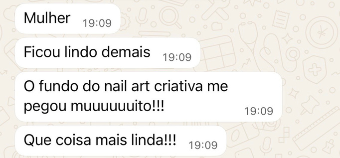 Mensagem real de cliente